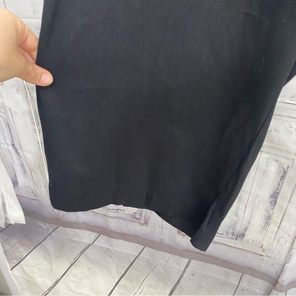 NEW Calvin Klein Pants 3X Black Linen Blend Wide Leg Crop Pull On Elastic Waist - Picture 3 of 8